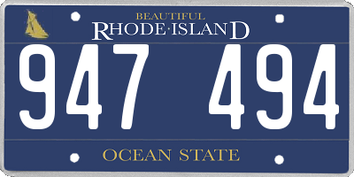 RI license plate 947494