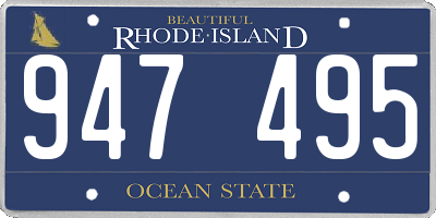 RI license plate 947495