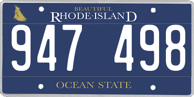 RI license plate 947498
