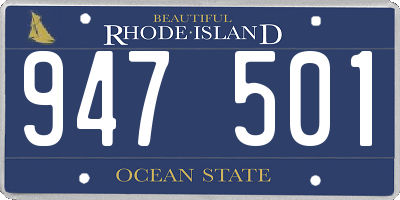 RI license plate 947501
