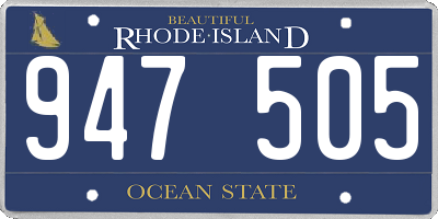 RI license plate 947505