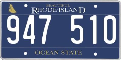 RI license plate 947510