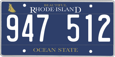RI license plate 947512