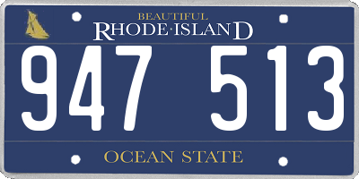 RI license plate 947513