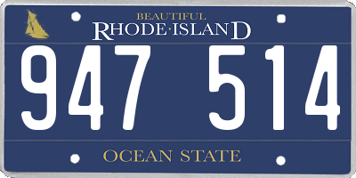 RI license plate 947514