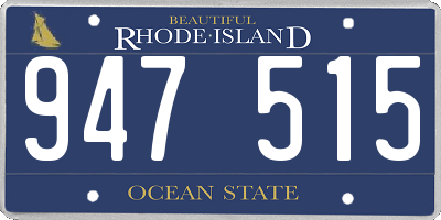 RI license plate 947515