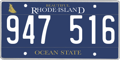 RI license plate 947516