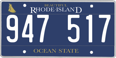 RI license plate 947517