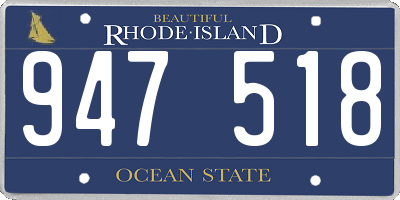 RI license plate 947518