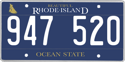 RI license plate 947520