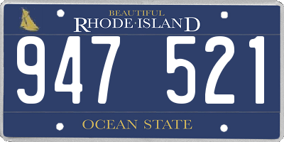 RI license plate 947521