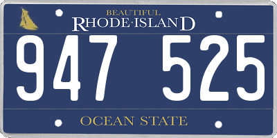 RI license plate 947525