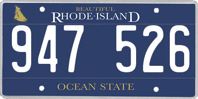 RI license plate 947526