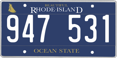 RI license plate 947531