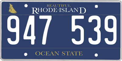 RI license plate 947539