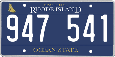 RI license plate 947541