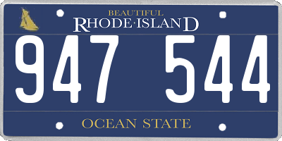 RI license plate 947544