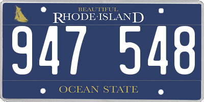 RI license plate 947548