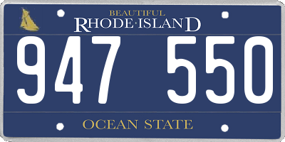 RI license plate 947550