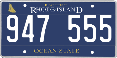 RI license plate 947555