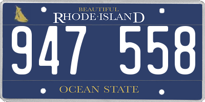 RI license plate 947558