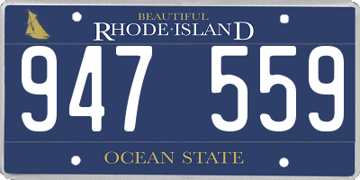 RI license plate 947559