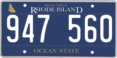RI license plate 947560