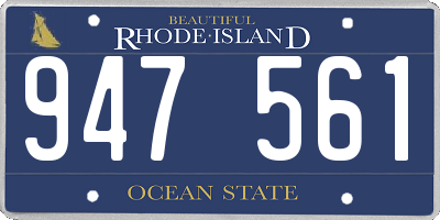 RI license plate 947561