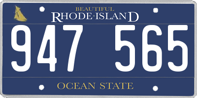 RI license plate 947565