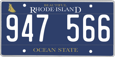 RI license plate 947566