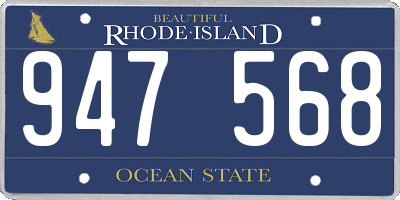 RI license plate 947568
