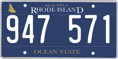 RI license plate 947571