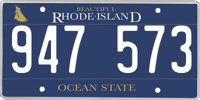 RI license plate 947573