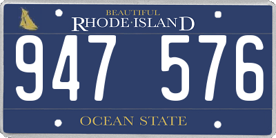 RI license plate 947576