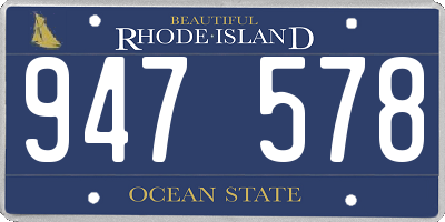 RI license plate 947578