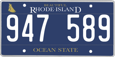 RI license plate 947589