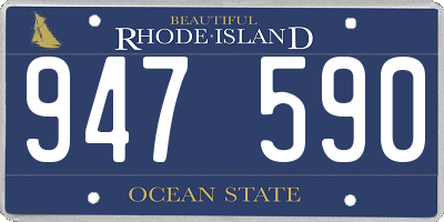 RI license plate 947590