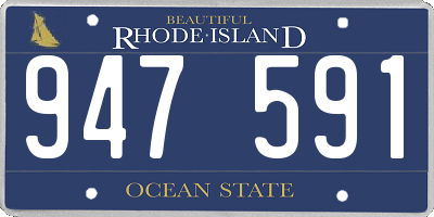 RI license plate 947591