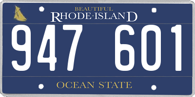 RI license plate 947601