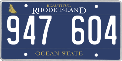 RI license plate 947604