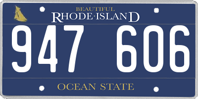 RI license plate 947606