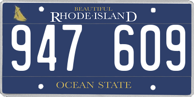RI license plate 947609