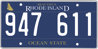 RI license plate 947611