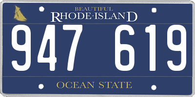 RI license plate 947619