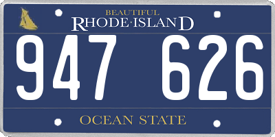 RI license plate 947626