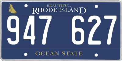 RI license plate 947627