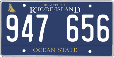 RI license plate 947656