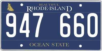 RI license plate 947660