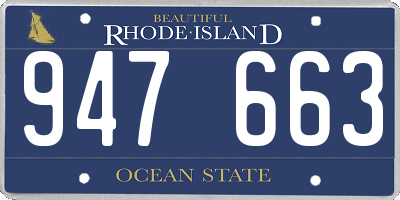 RI license plate 947663