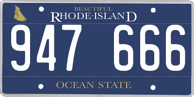 RI license plate 947666